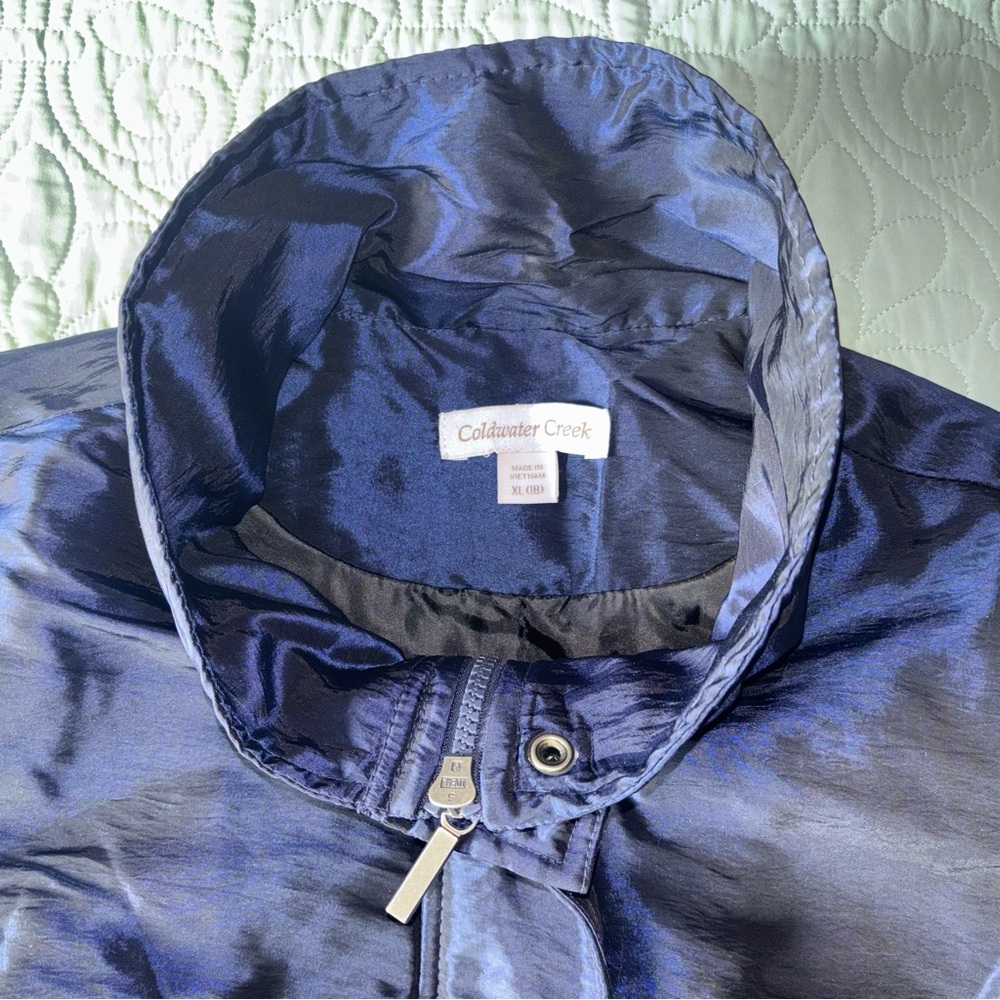 Coldwater Creek Blue Sleeveless Jacket - Picture 5 of 10